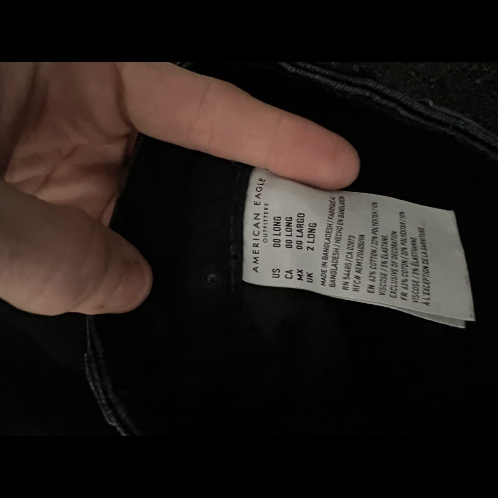American Eagle Black jeans, 00L - Picture 4 of 4